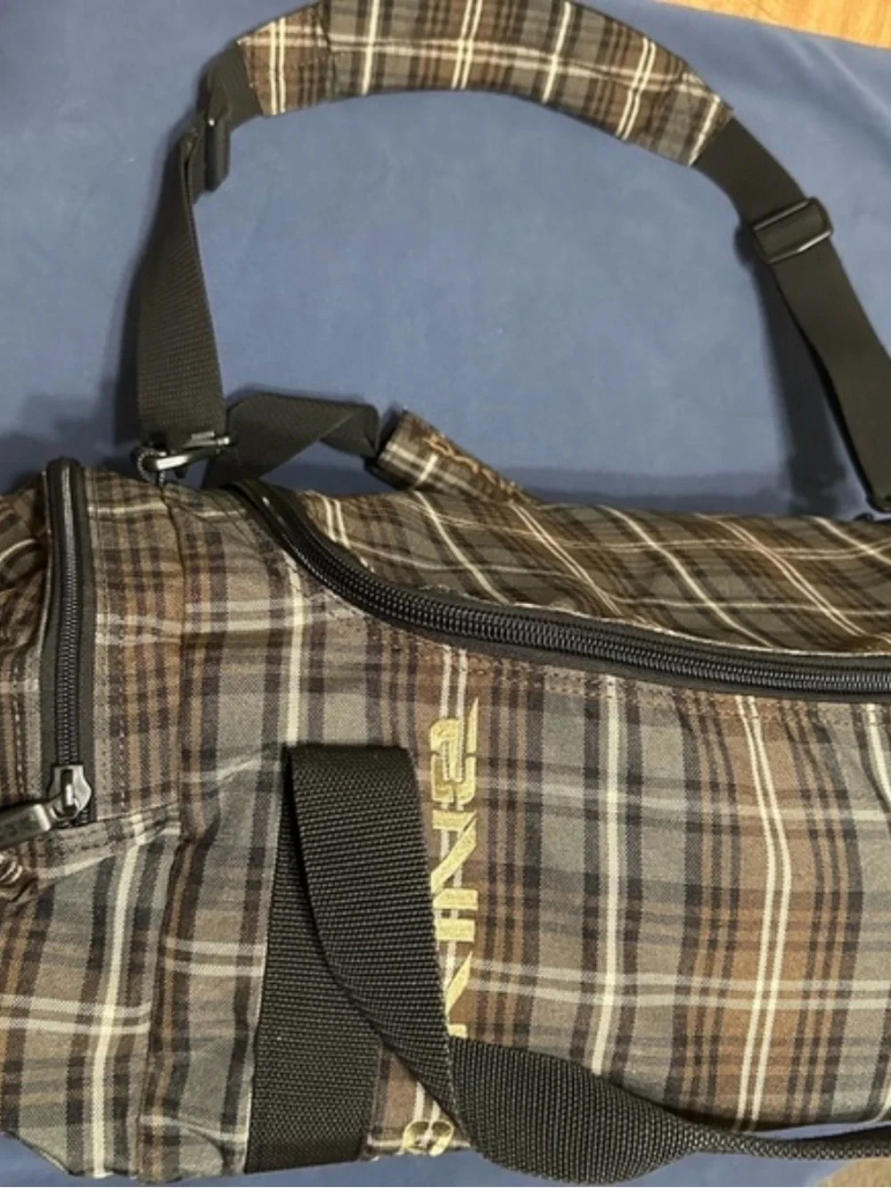 Dakine Brown & Black Plaid Duffel Bag